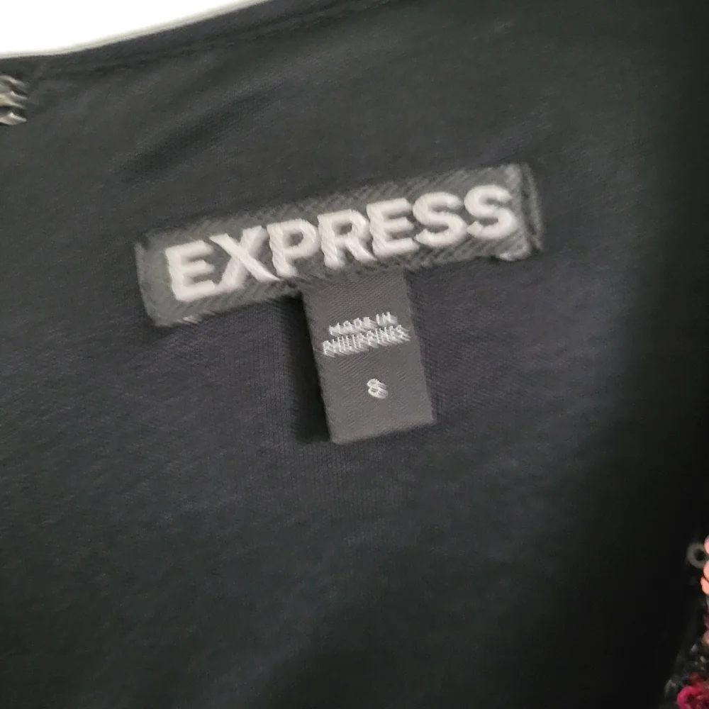 Express Women's Red Copper Sequin V-neck Mini Dress Size 8 - Picture 2 of 6